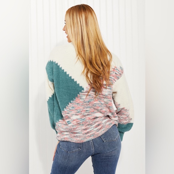 Davi & Dani On the Slopes Color Block Sweater - Picture 2 of 4